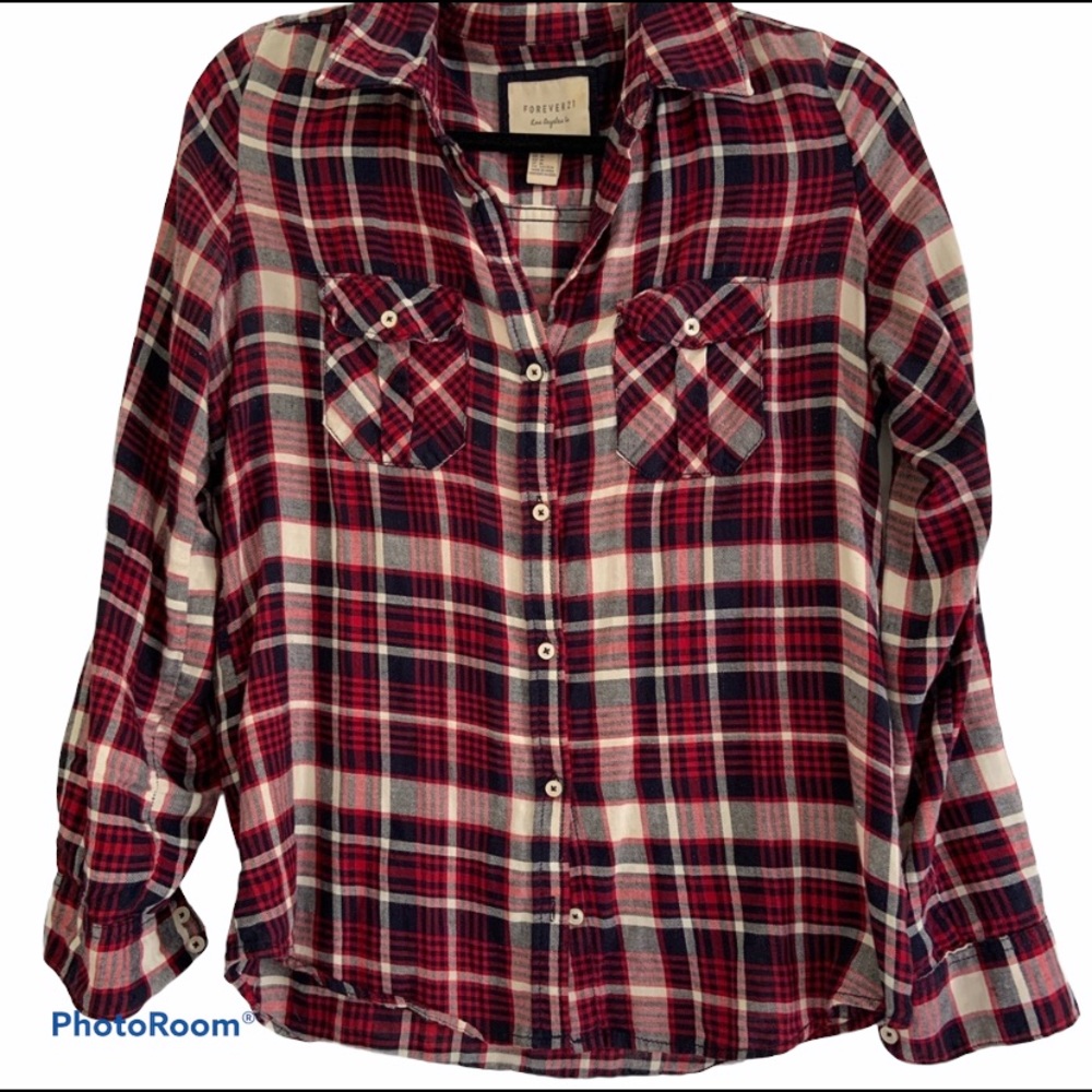 🍂Plaid Button-Down Top🍁